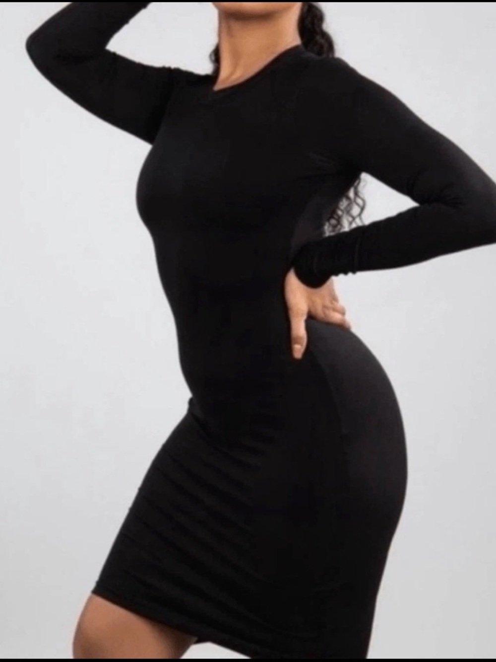 Buffbunny Fall In Love Black Compressive Long Sleeve Bodycon Dress M